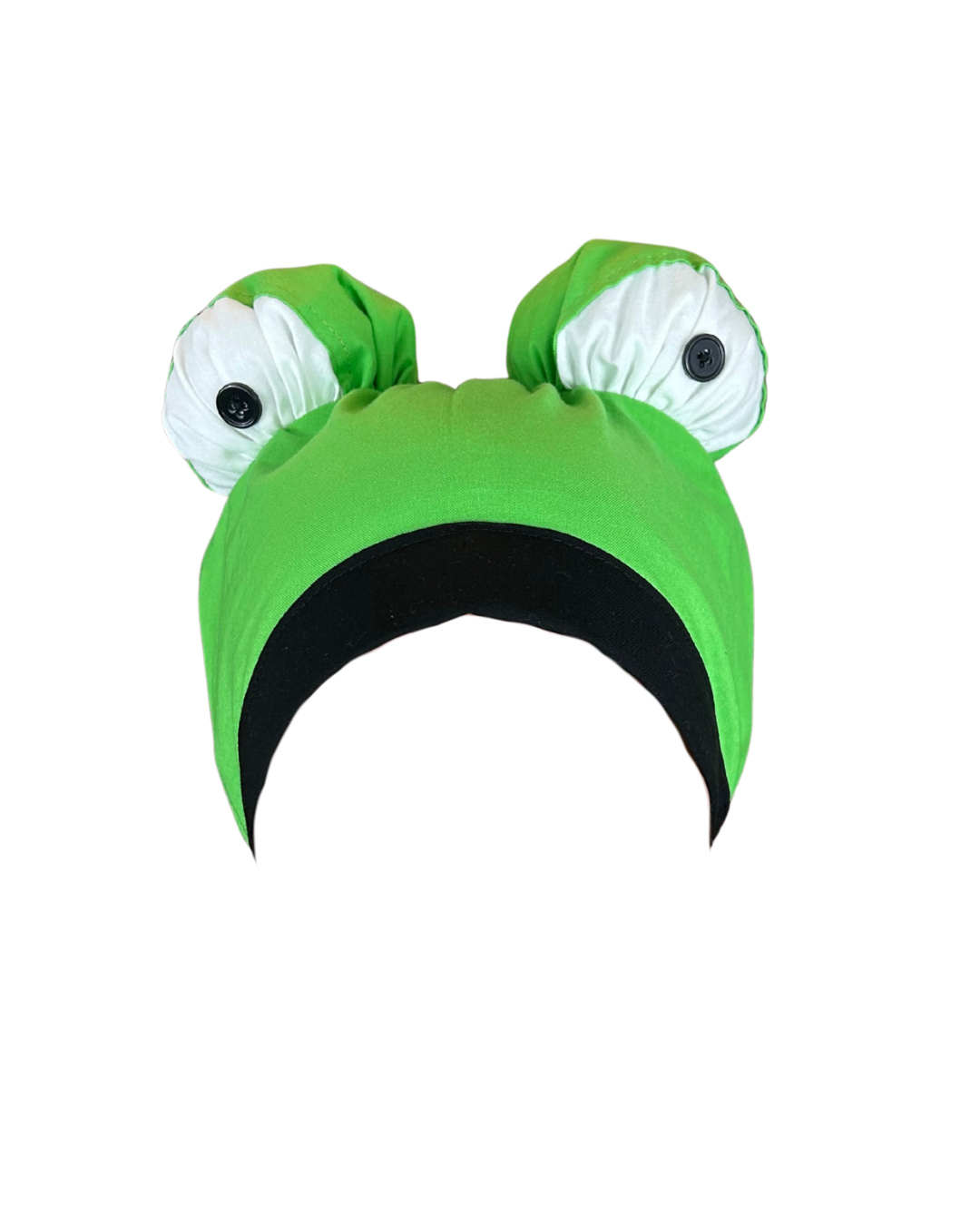 Scrubbit The Frog ScruBunz – Featuring a Green Frog Scrub Cap for Nurses with Big Eyes and Black Mouth