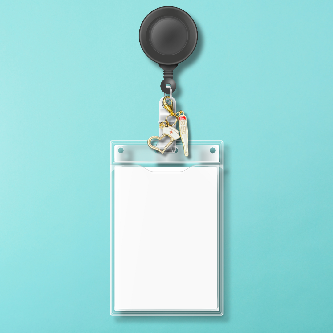 Badge Charm - Heart & Thermometer