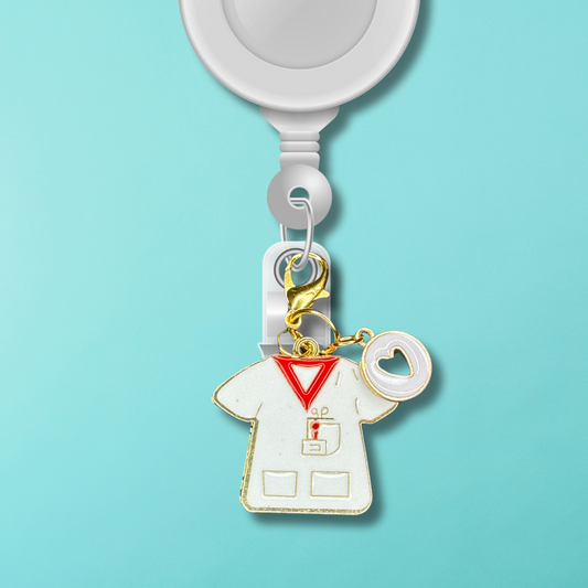Badge Charm - Nurse Scrub & Heart