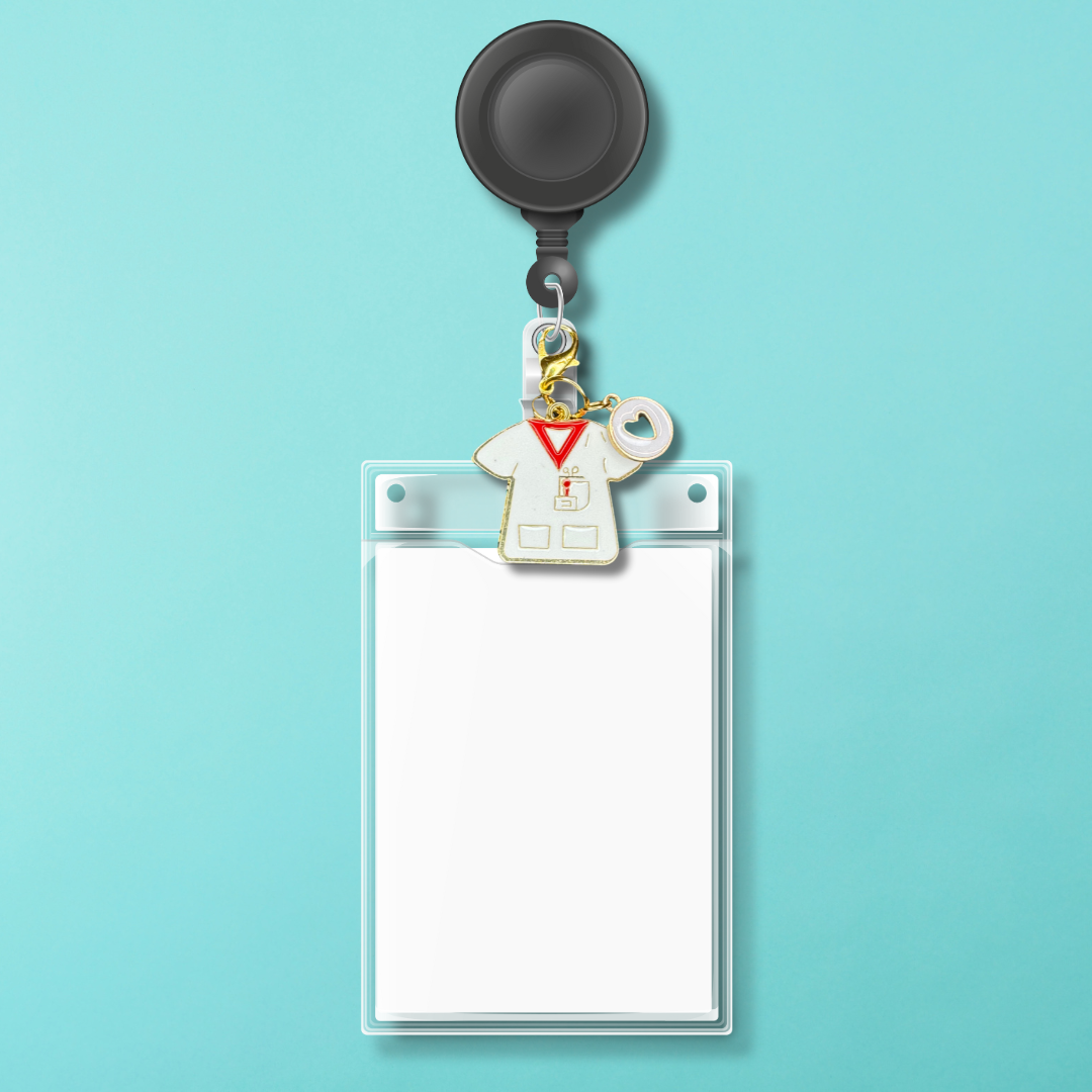 Badge Charm - Nurse Scrub & Heart