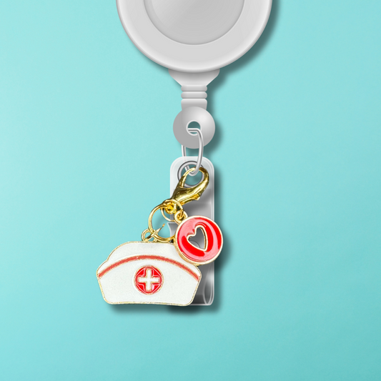 Badge Charm - Nurse Hat & Heart