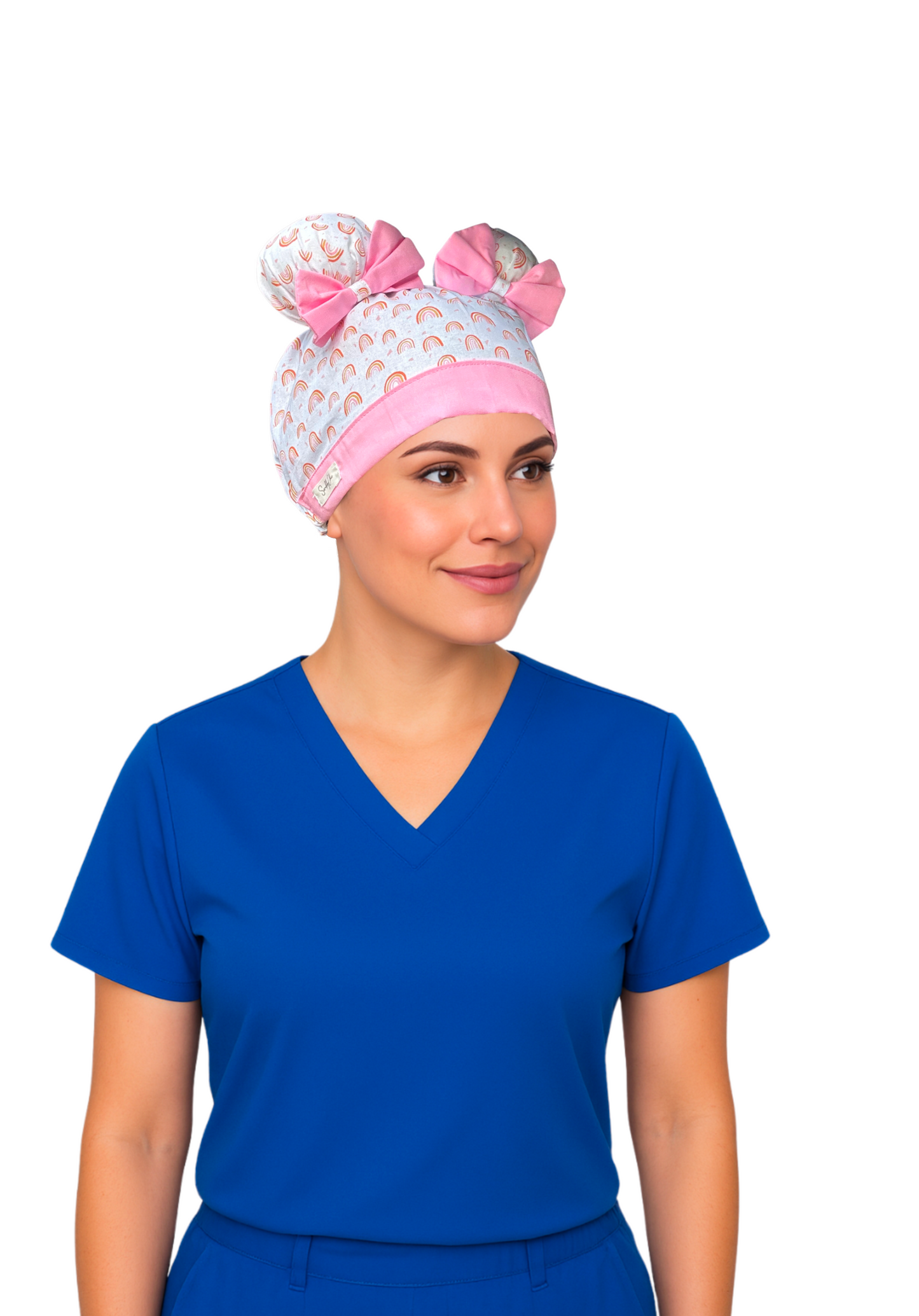Chasing Rainbows ScruBunz – Featuring Boho Vibes Scrub Cap for Nurses with Warm Minimalist Rainbows and Autumn Vibes