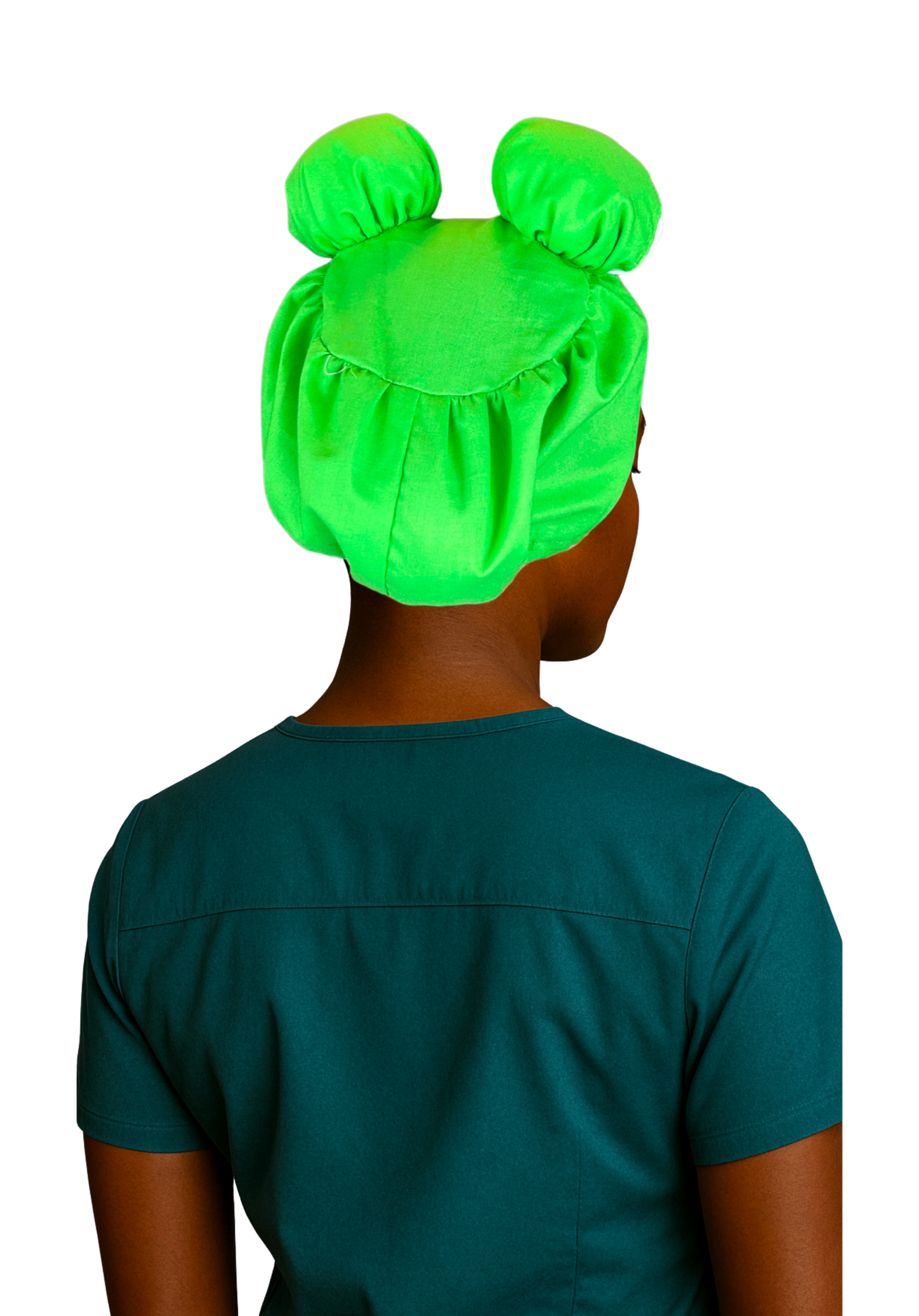 Scrubbit The Frog ScruBunz – Featuring a Green Frog Scrub Cap for Nurses with Big Eyes and Black Mouth