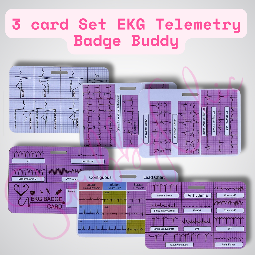 3 Card EKG Badge Buddy