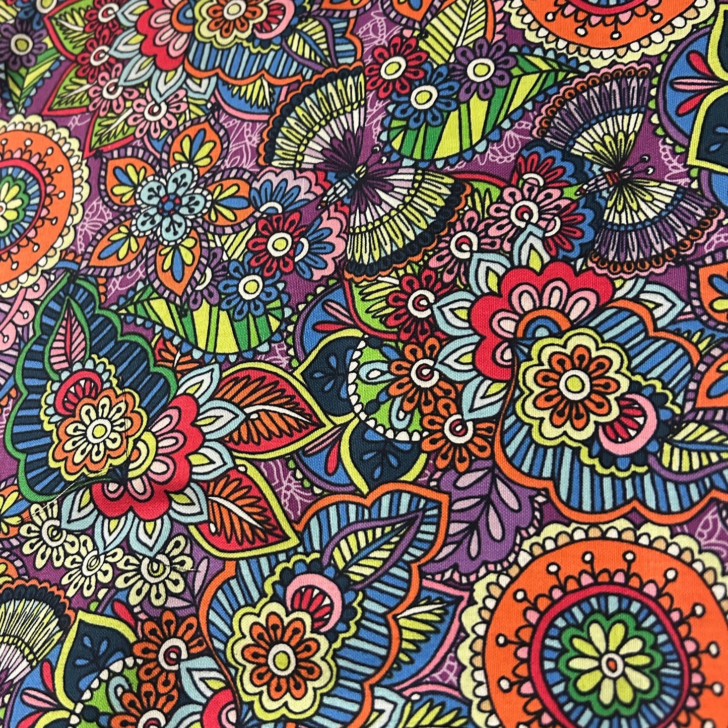 Mandala Paisley ScruBunz - featuring Purple Paisley & Colorful Mandala