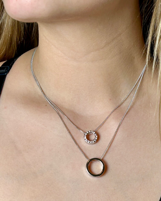 Circle of Sparkle (silver toned)