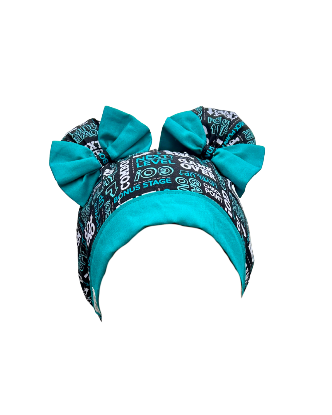 Game Over ScruBunz – Featuring Video Game Vibes Scrub Cap for Nurses with Cute Gamer Text