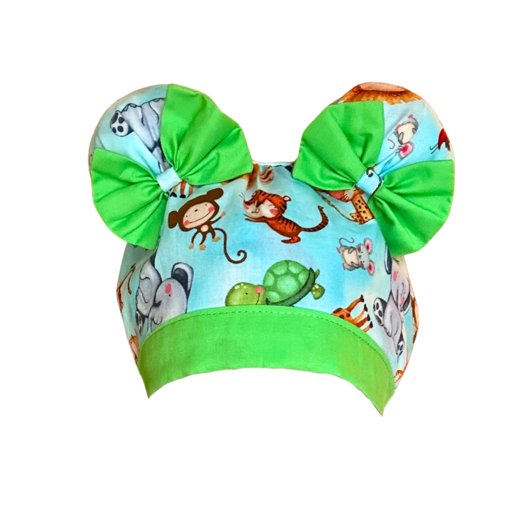 Safari Sweeties ScruBunz - featuring Blue Skies with Safari Animals - Lion Giraffe Elephant