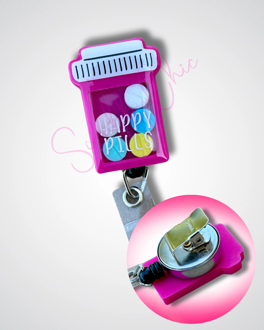 Badge Reel - Happy Pills