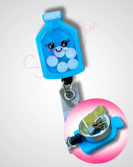 Badge Reel - Pill Bottle (Minor defect)