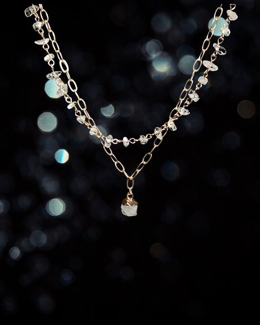 Gold toned Quartz Pendant