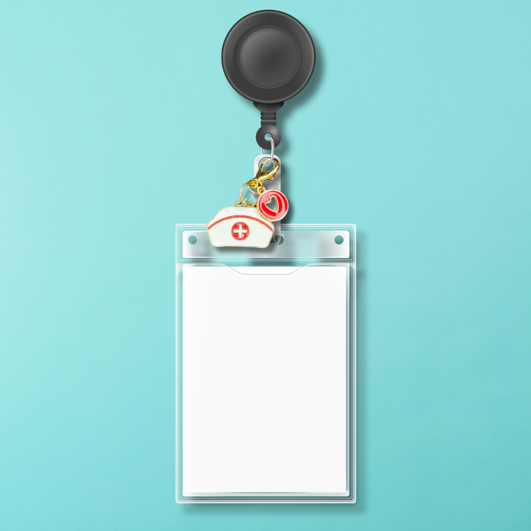 Badge Charm - Nurse Hat & Heart