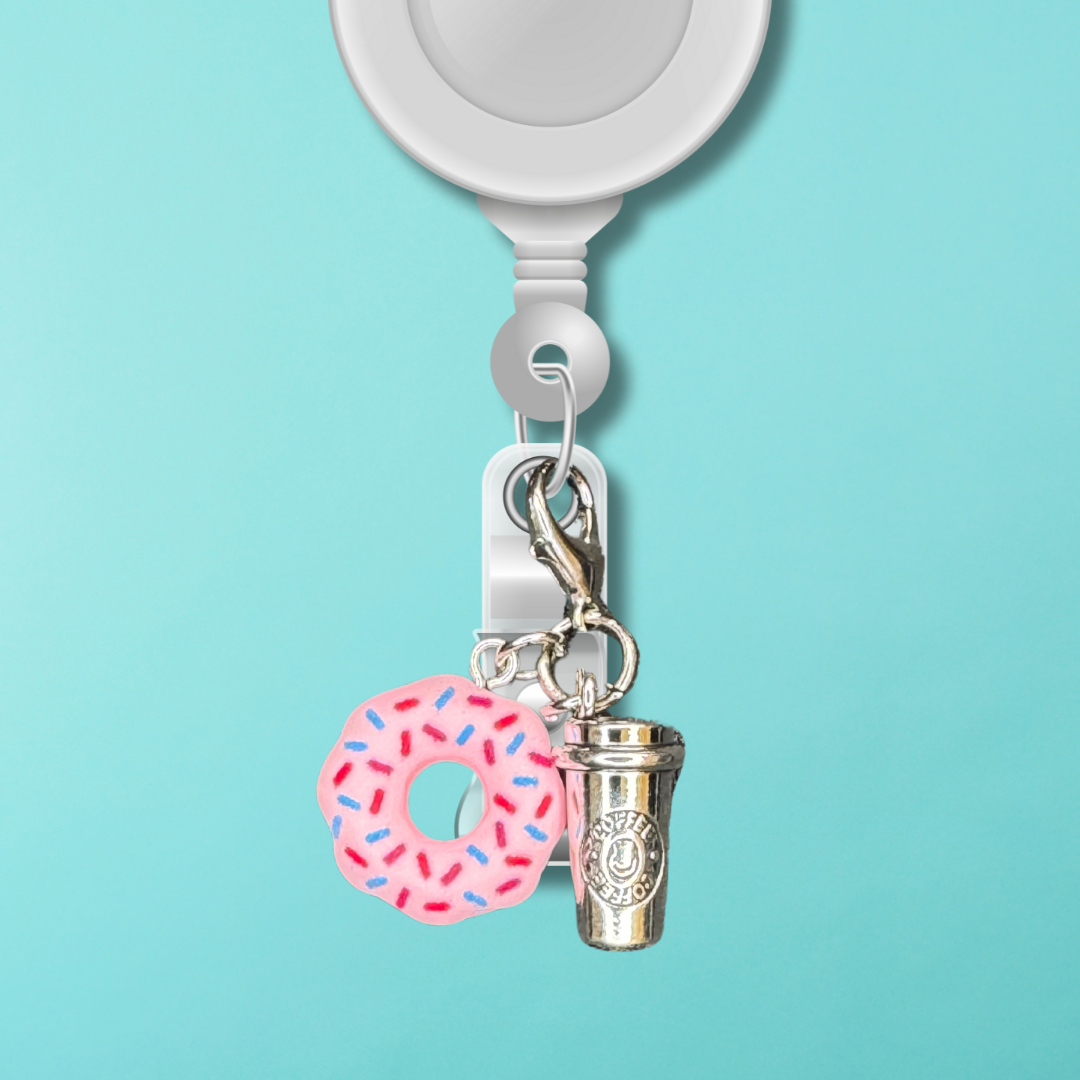 Badge Charm - Coffee & Donut
