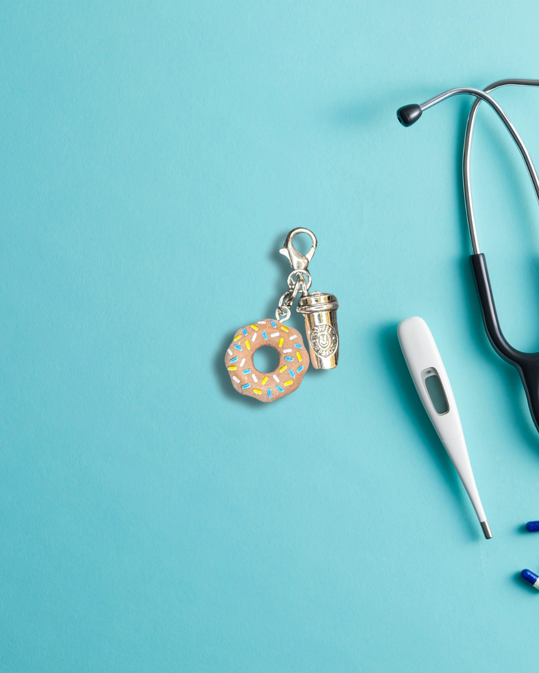 Badge Charm - Coffee & Donut