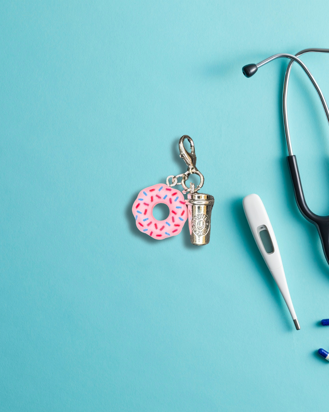 Badge Charm - Coffee & Donut