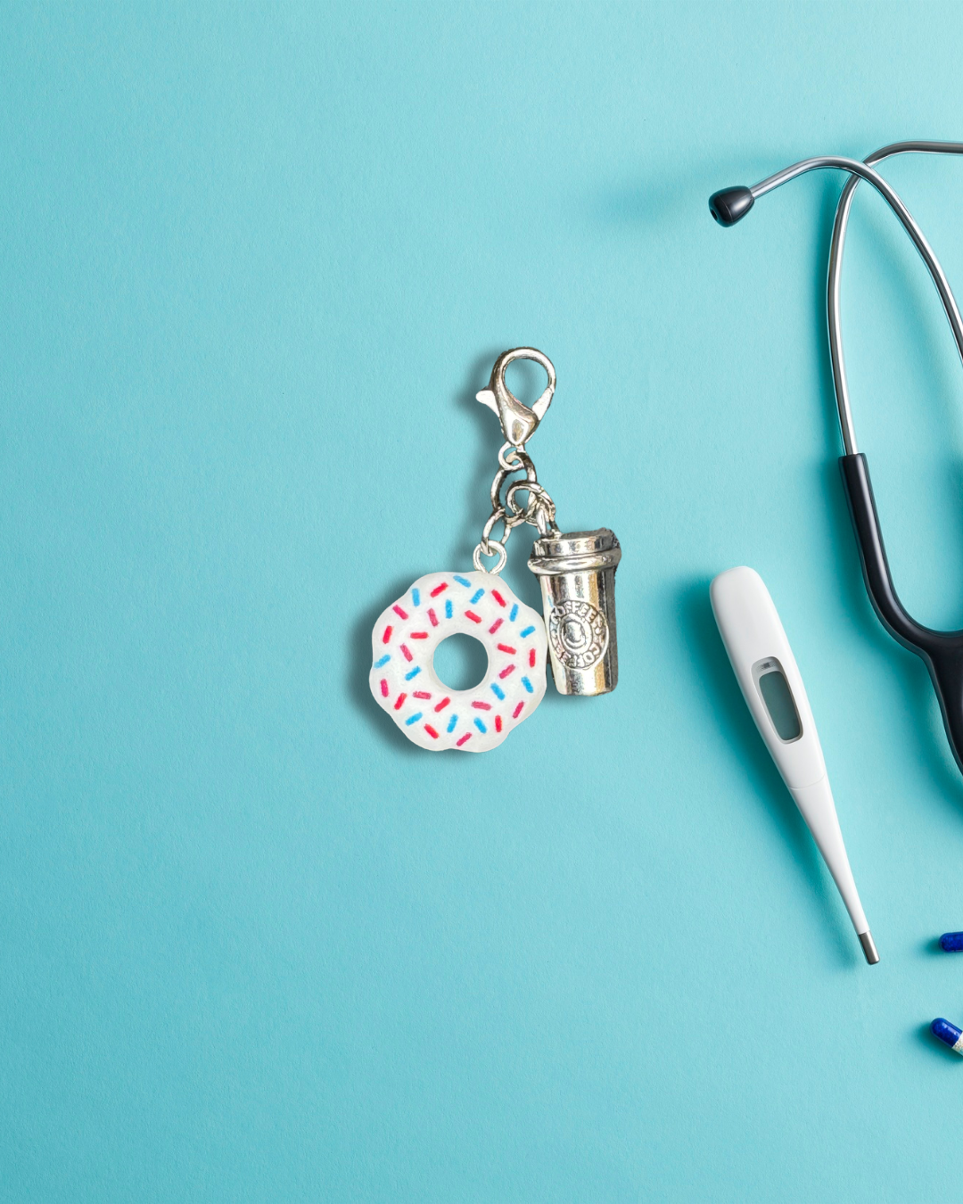 Badge Charm - Coffee & Donut