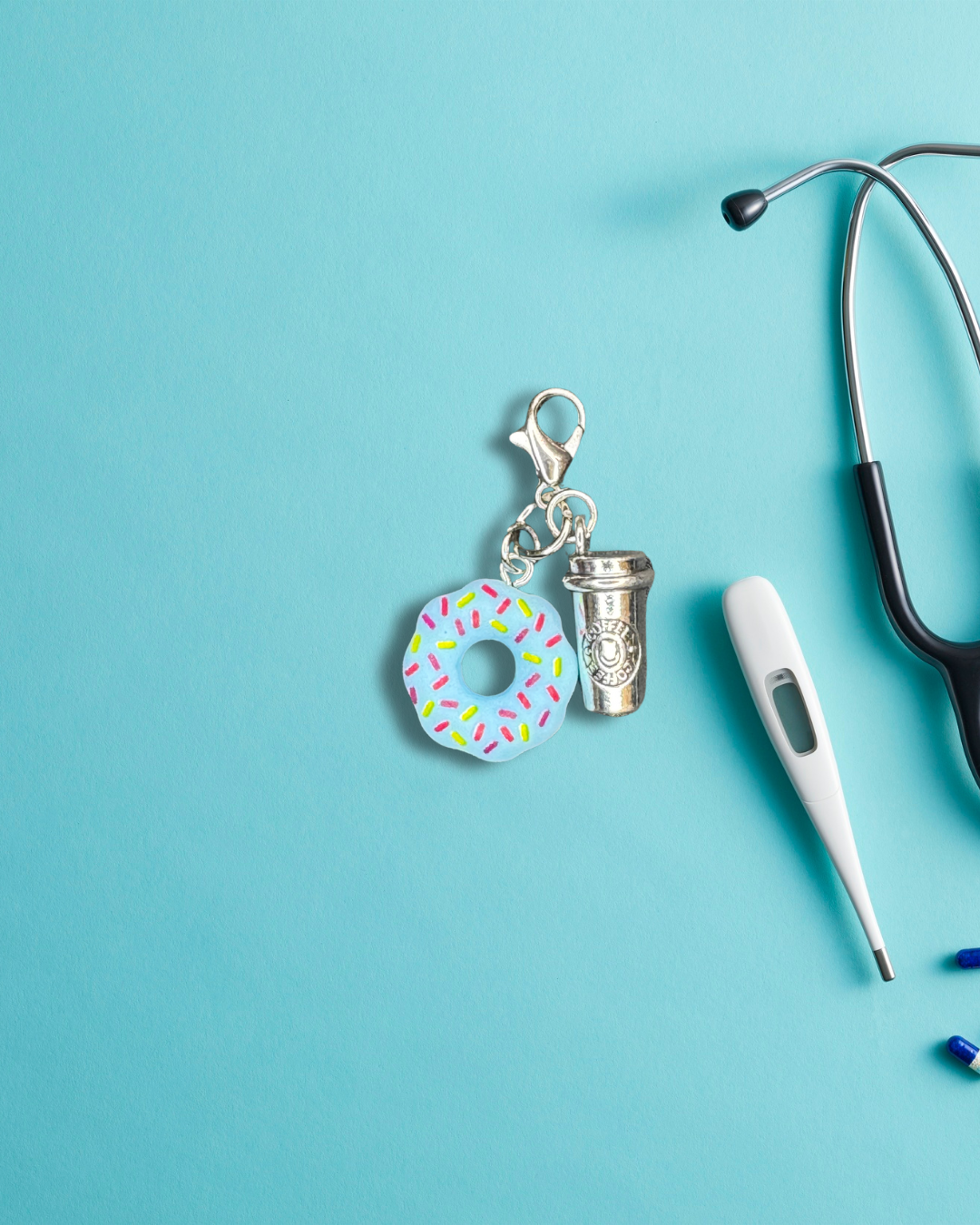 Badge Charm - Coffee & Donut