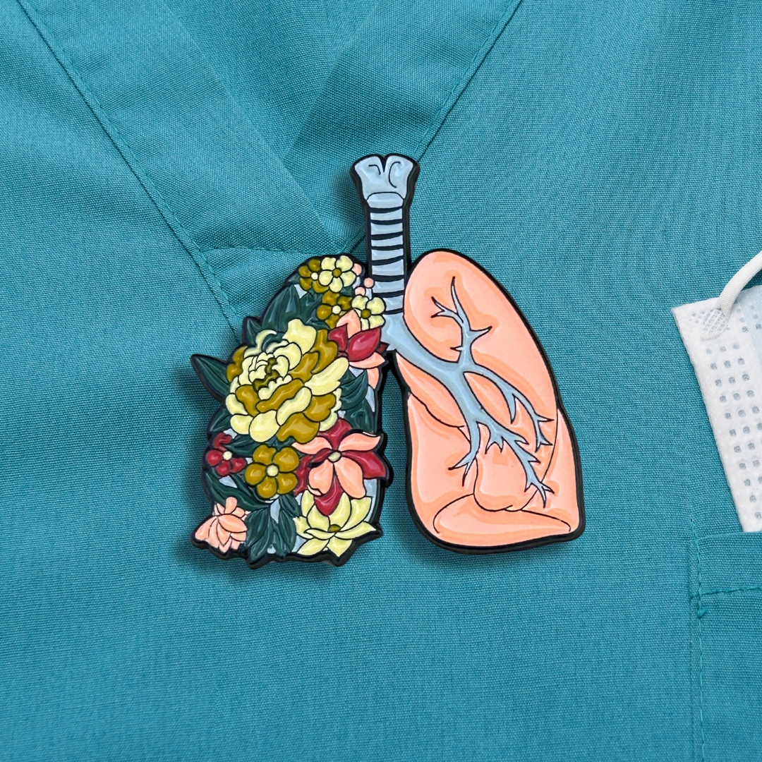 Pin - Floral Lungs