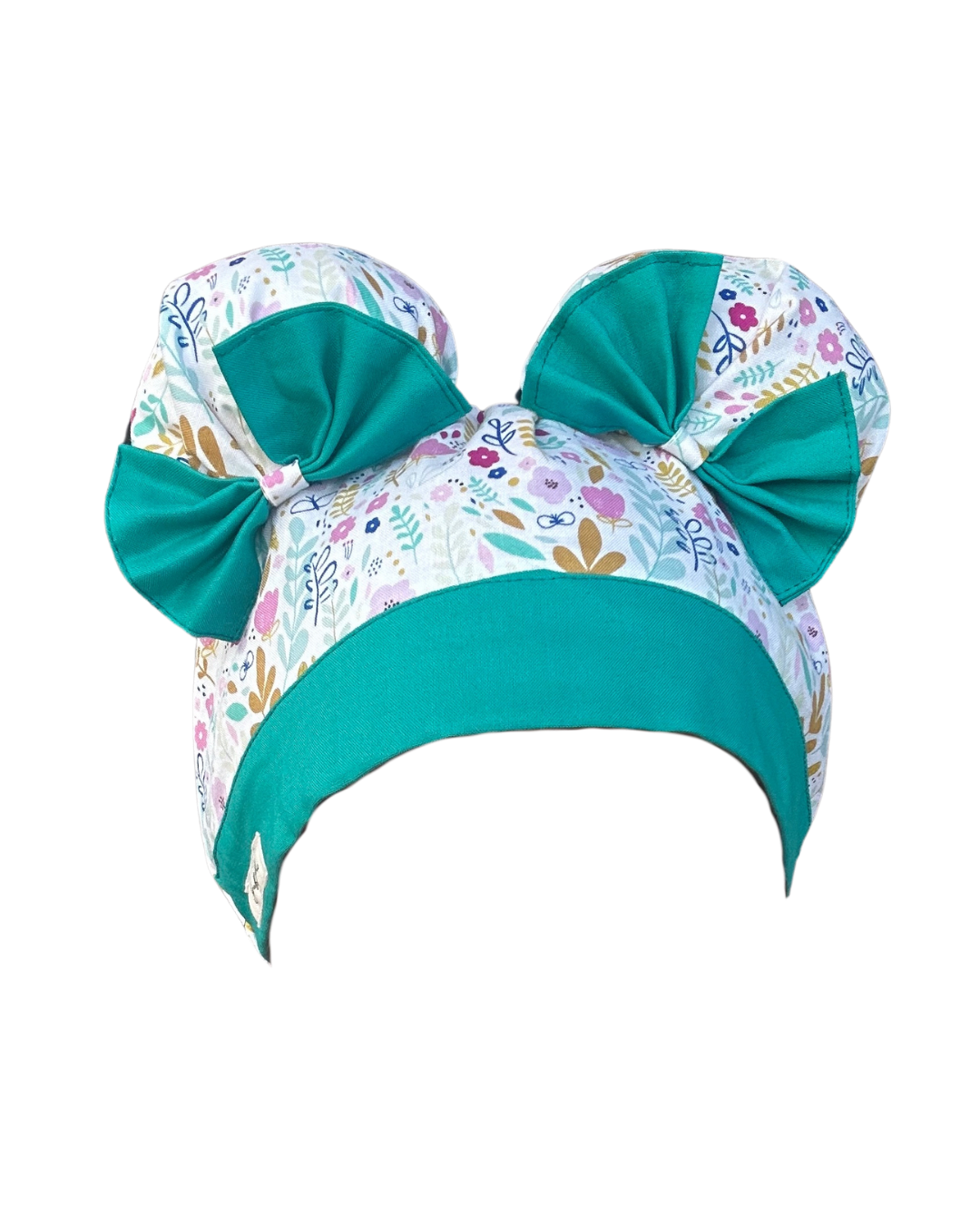 Spring Floral ScruBunz -  featuring Colorful Springtime Flower Print with Turquoise Accents