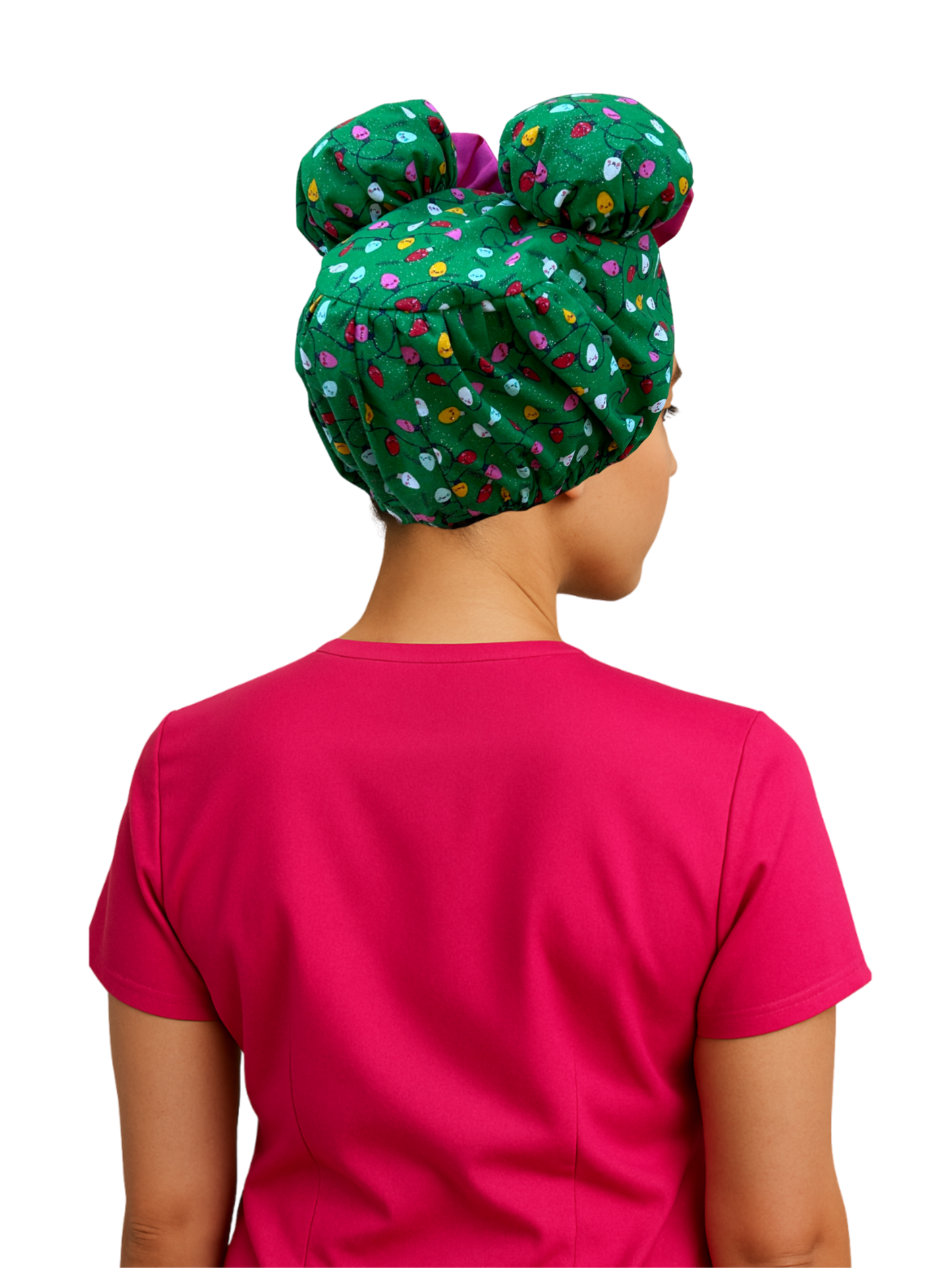 Twinkle Lights ScruBunz – Holiday Scrub Cap for Nurses with Colorful Christmas Lights