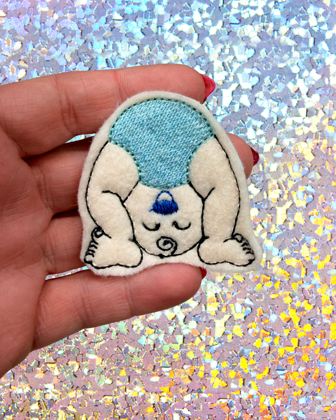 Baby Bottom Up Feltie Topper