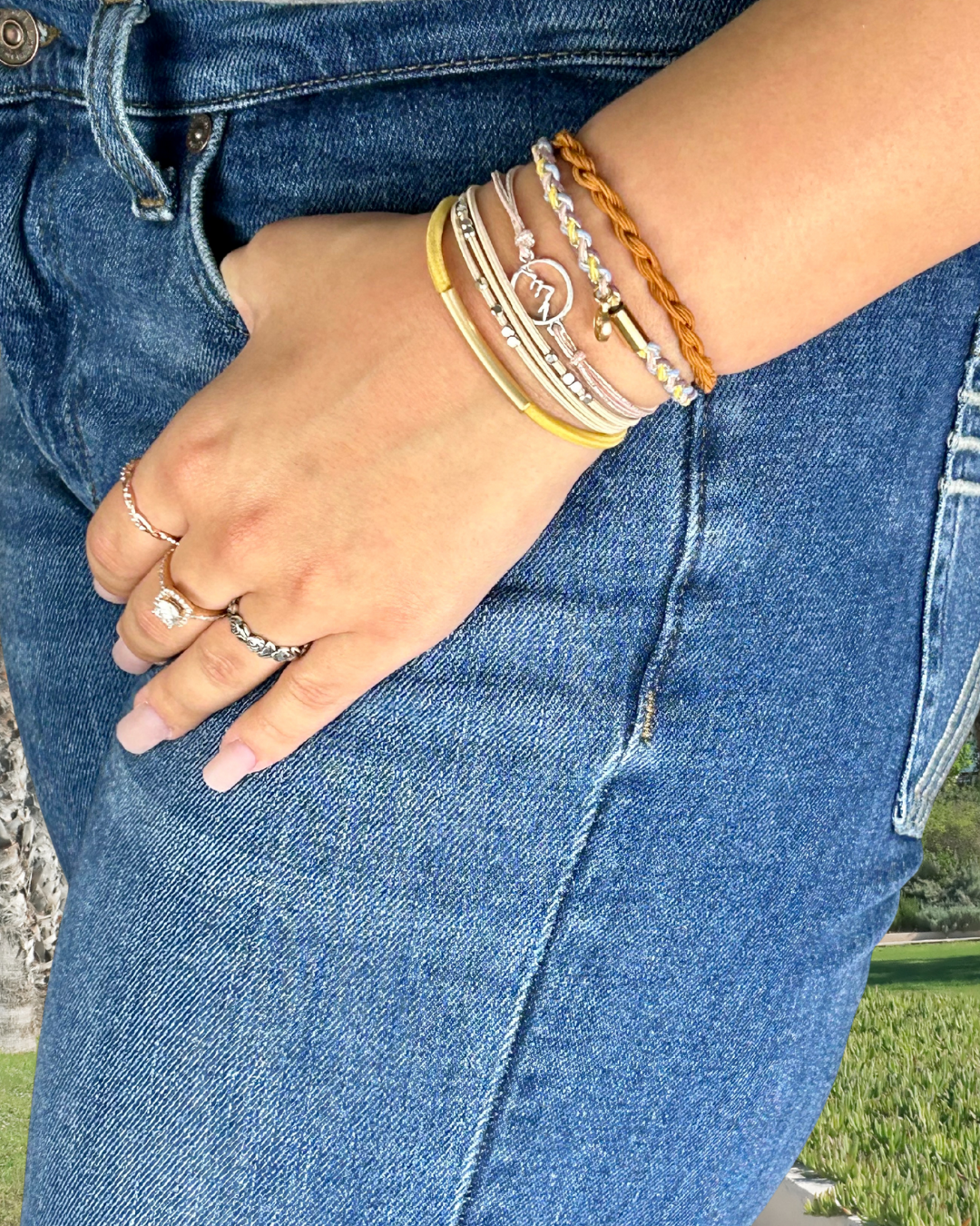 Hair tie bracelets