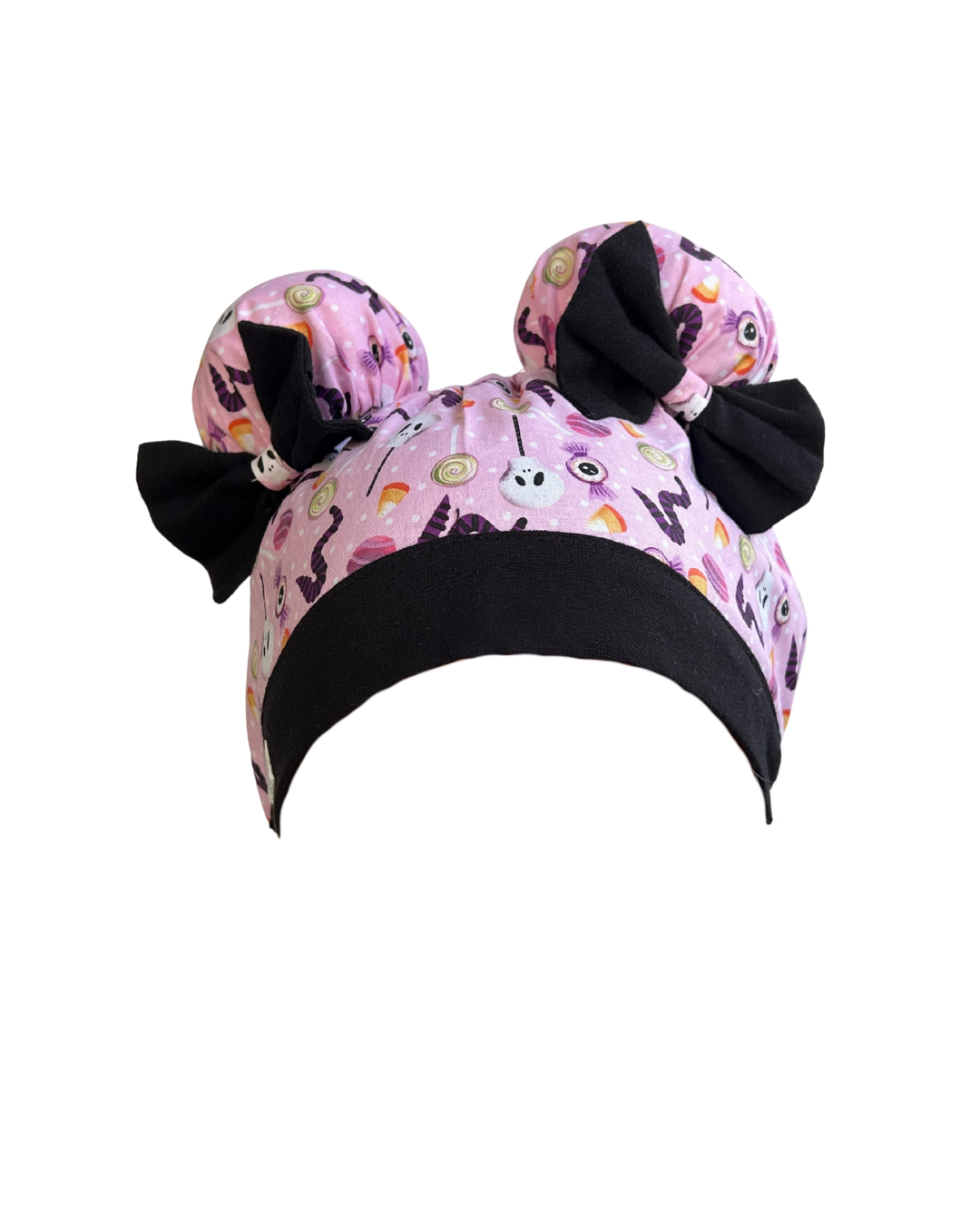 Ghouls Just Wanna Have Fun ScruBunz – Featuring Pink Halloween Treats & Black Bow Details Scrub Cap with Girly Spooky Vibes