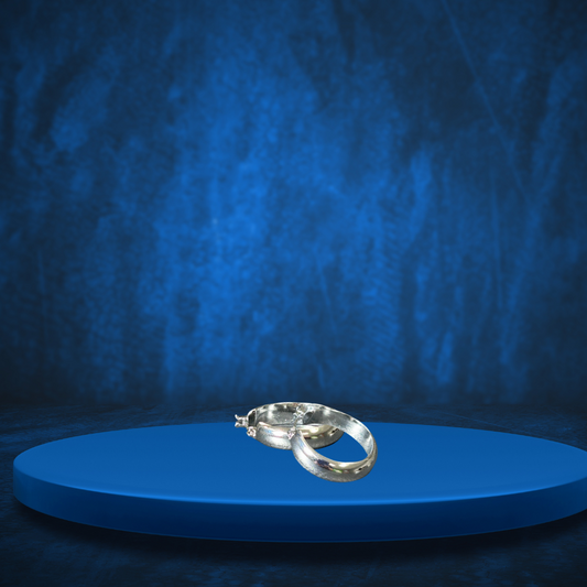 Medium Hoop Earrings (silver toned)