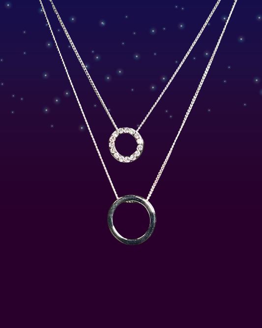 Circle of Sparkle (silver toned)