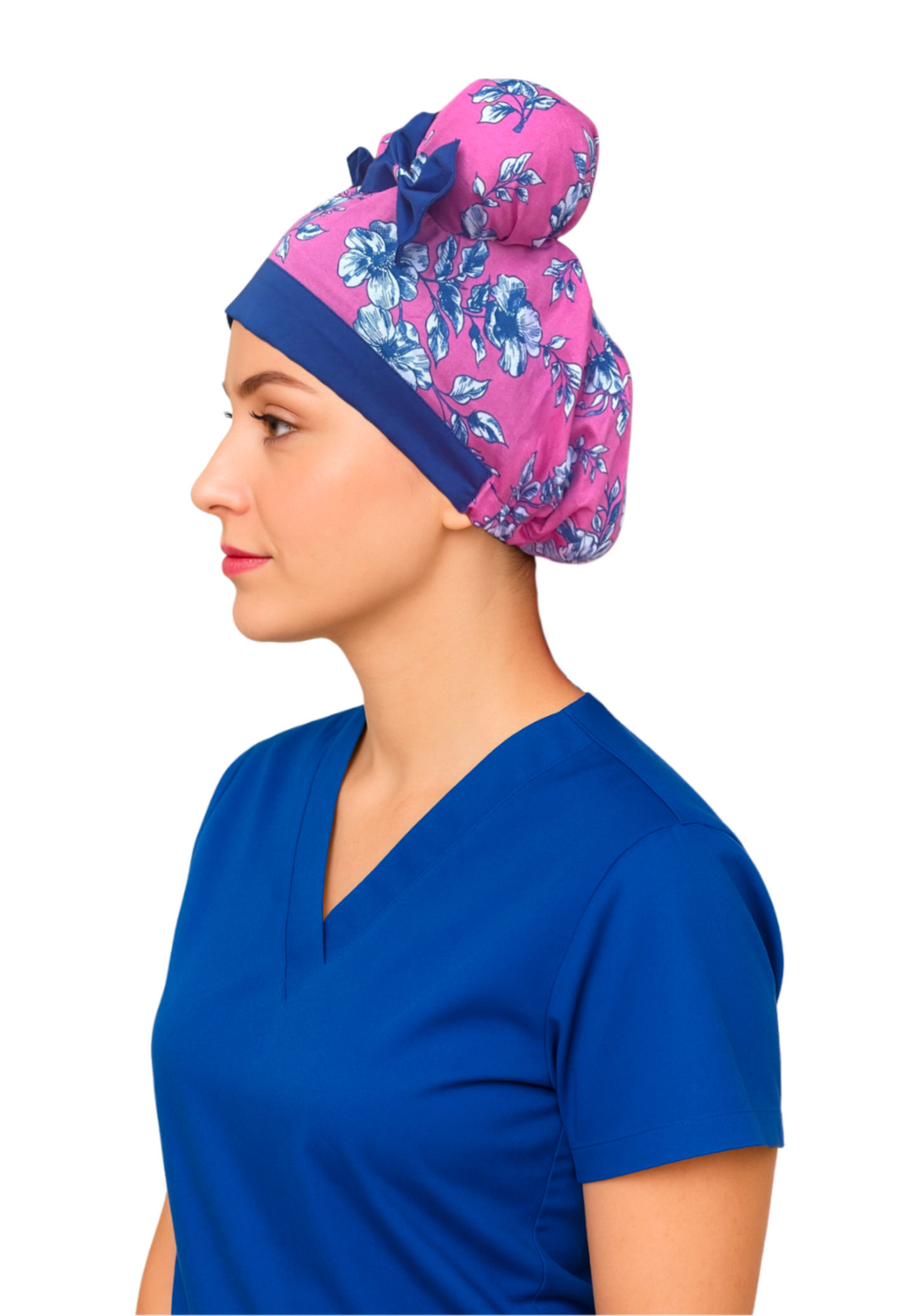 Pink Floral ScruBunz - featuring Pink & Blue Floral Print
