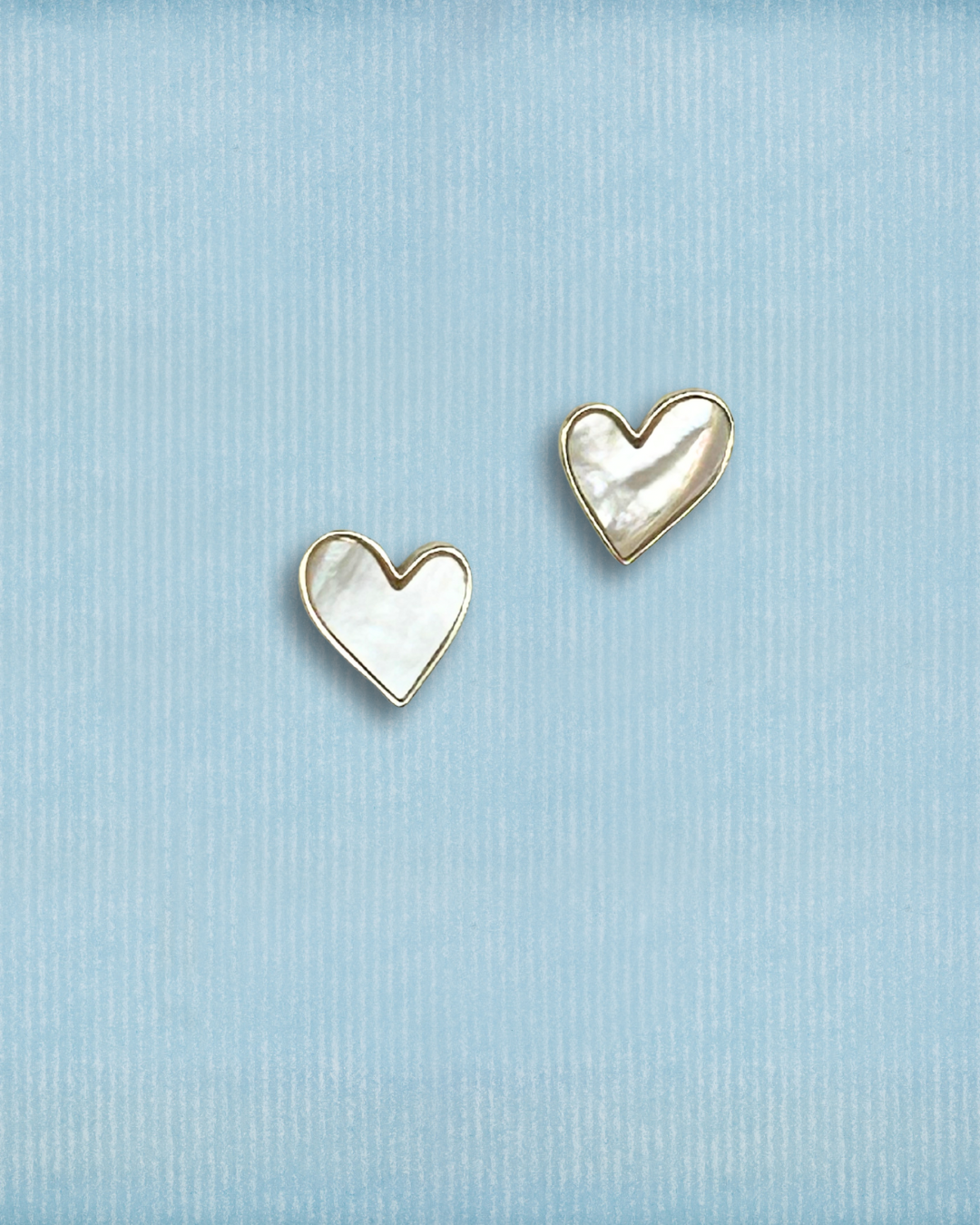 I Heart You White Pearl Stud Earrigns