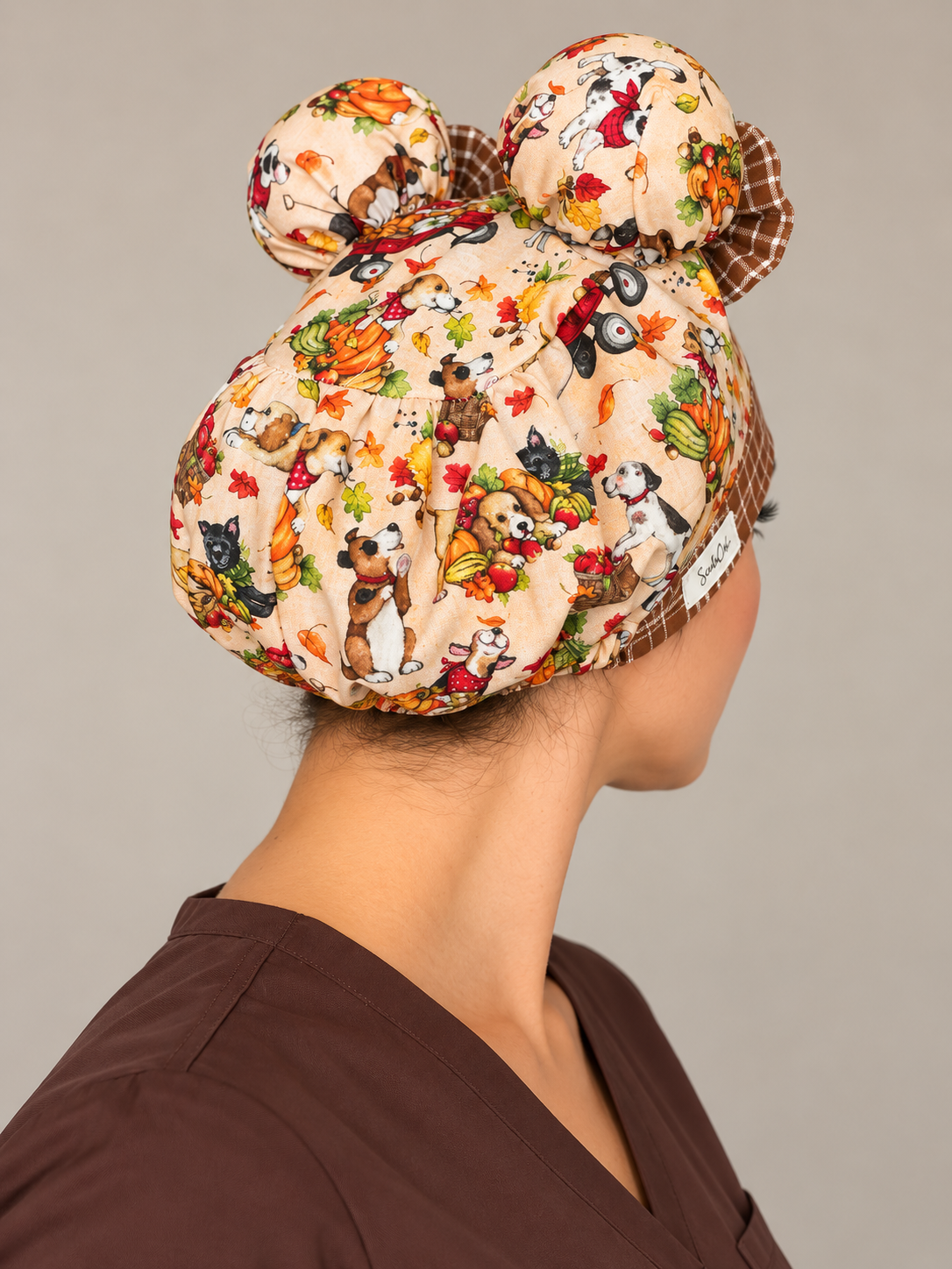 Paws & Pumpkins ScruBunz – Featuring Fall Puppies, Pumpkins & Cozy Plaid Bows