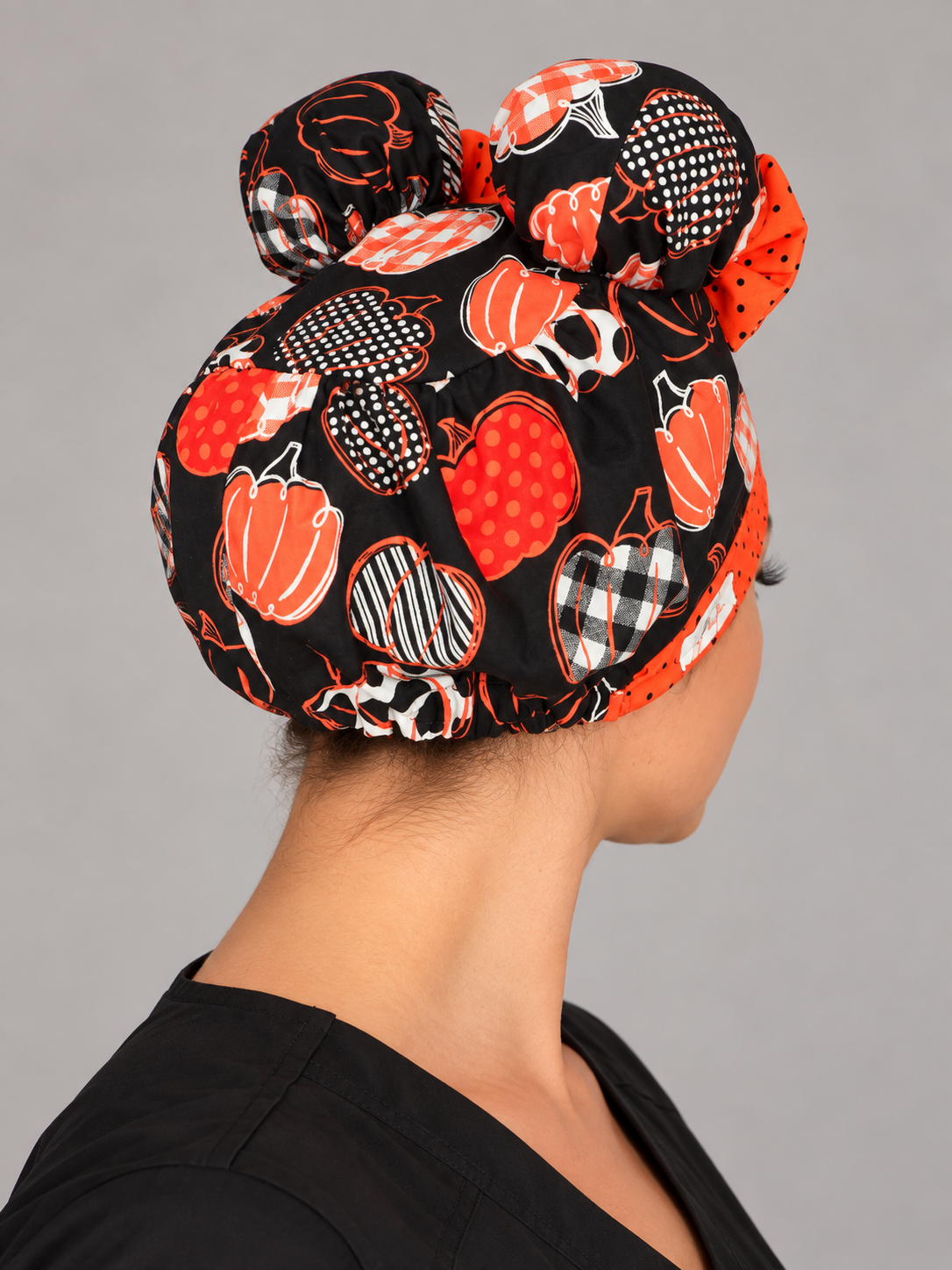 Hey Pumpkin ScruBunz – Featuring Autumn Vibes Scrub Cap for Nurses with Fall Colored Pumpkin Doodles