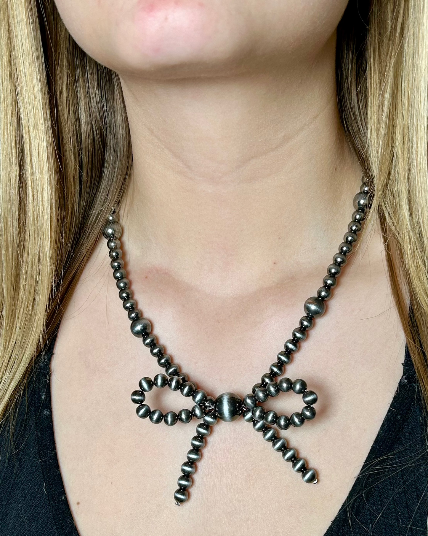 Pearl Bow Necklace