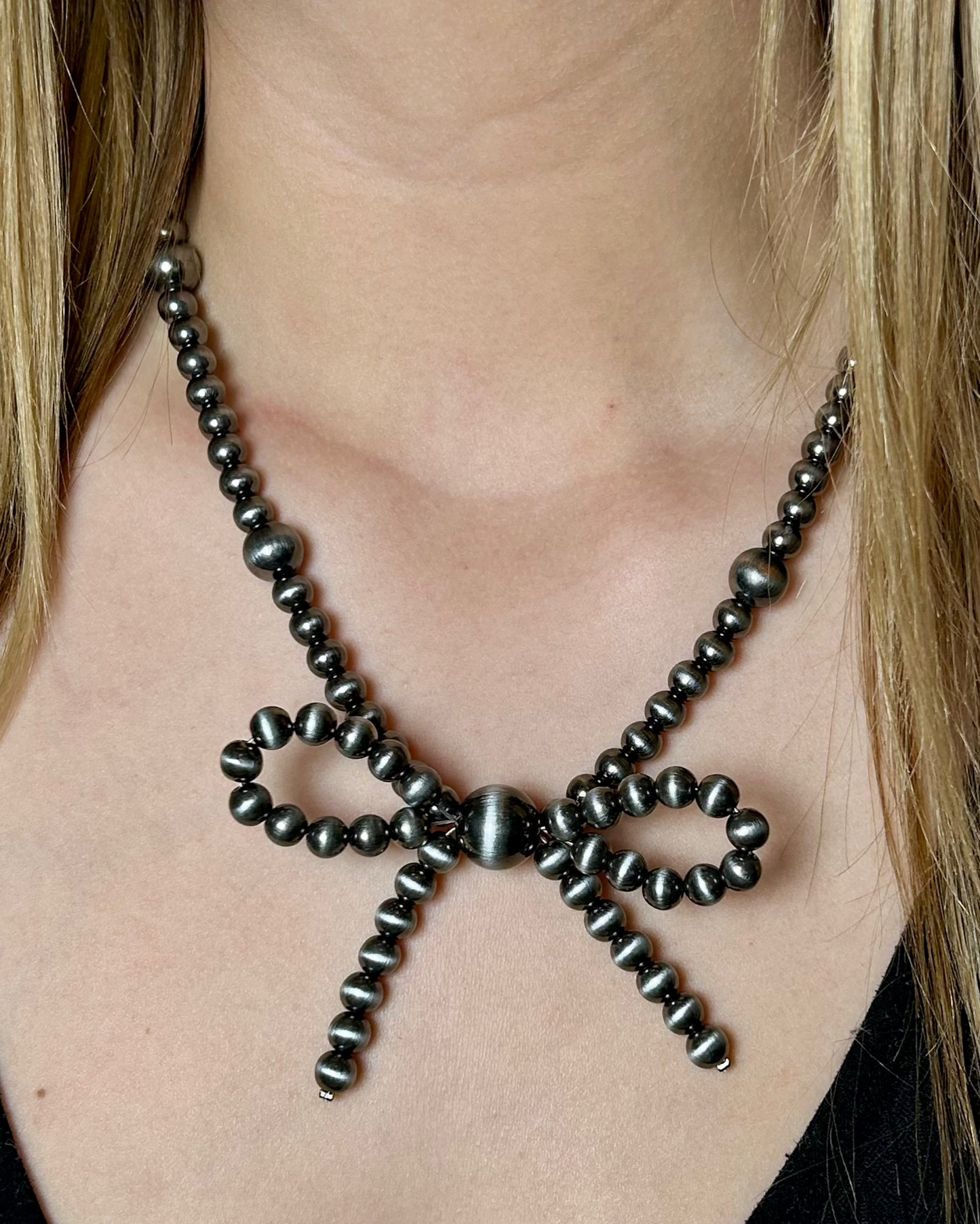 Pearl Bow Necklace