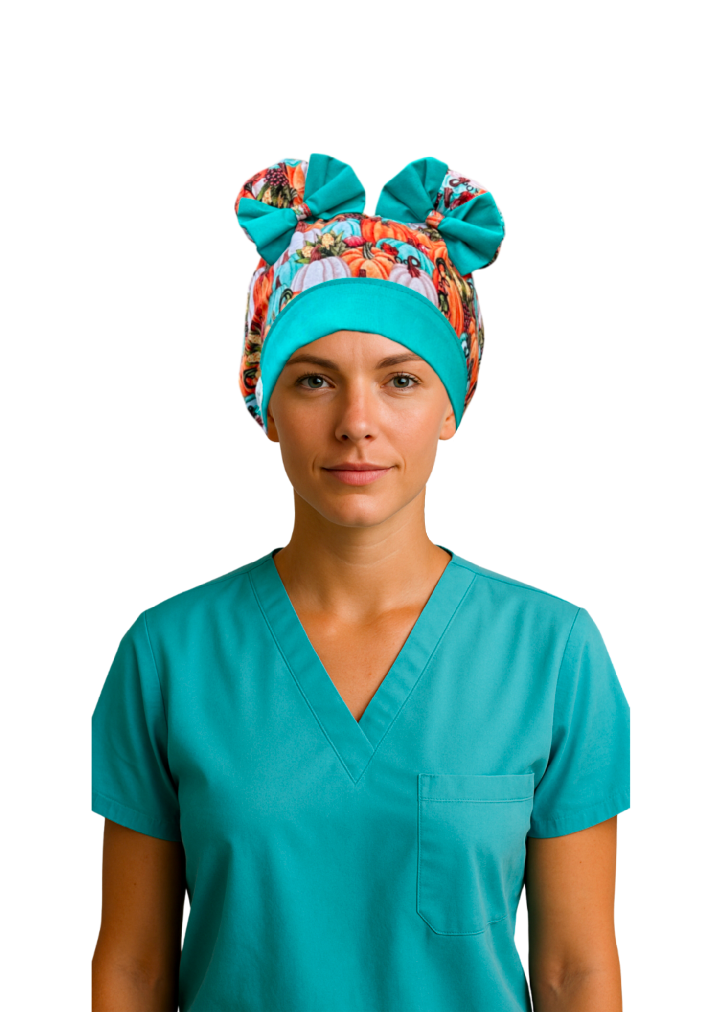 Pumpkin Patch ScruBunz – Featuring Fall Vibes Scrub Cap for Nurses with an Autumn Pumpkin Patch and a Pop of Color
