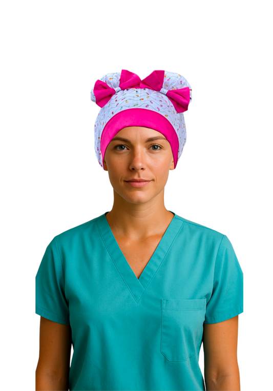 Merry Little Lights ScruBunz – Featuring Holiday Lights Scrub Cap for Nurses with Colorful Christmas Lights