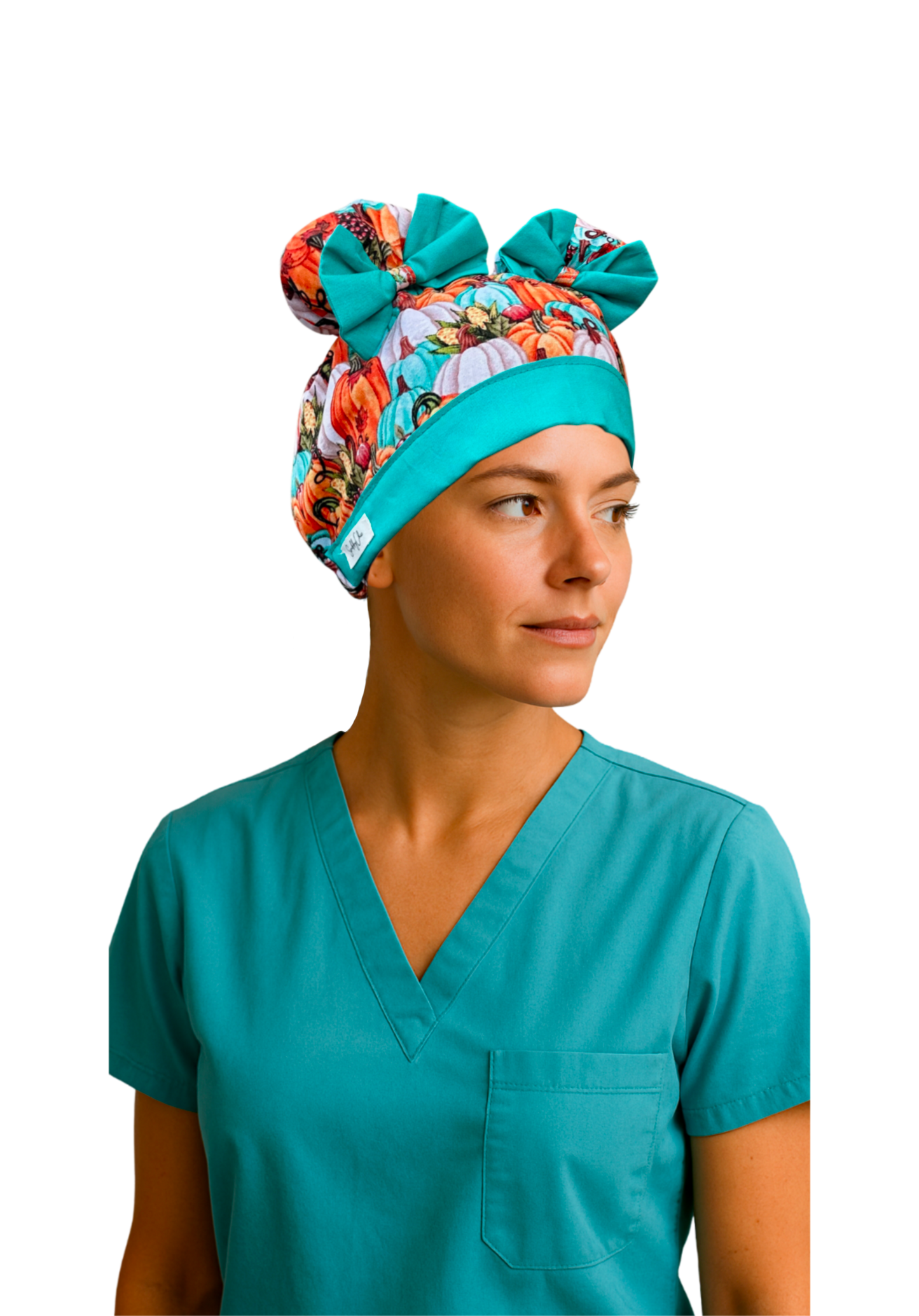 Pumpkin Patch ScruBunz – Featuring Fall Vibes Scrub Cap for Nurses with an Autumn Pumpkin Patch and a Pop of Color