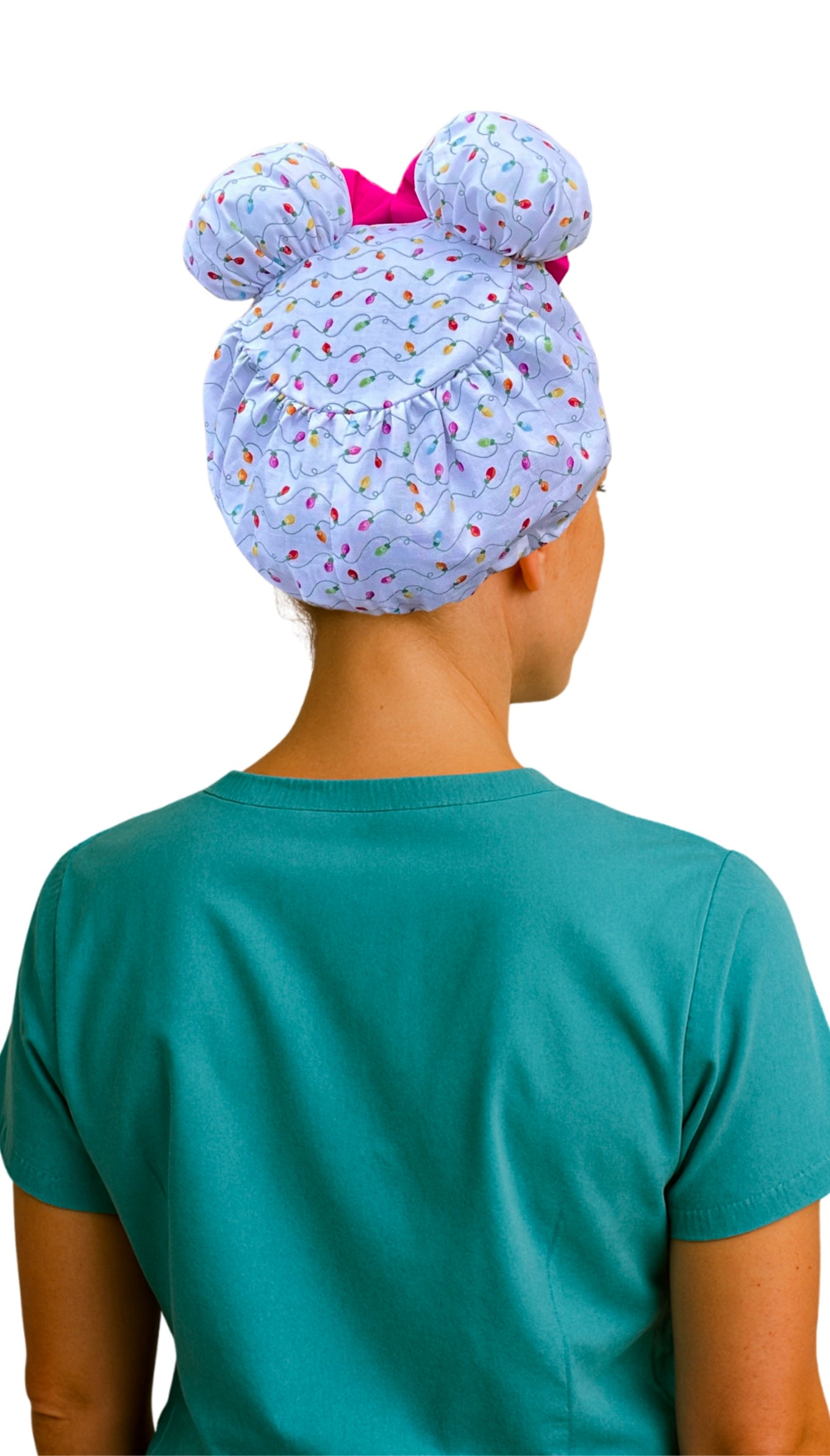 Merry Little Lights ScruBunz – Featuring Holiday Lights Scrub Cap for Nurses with Colorful Christmas Lights