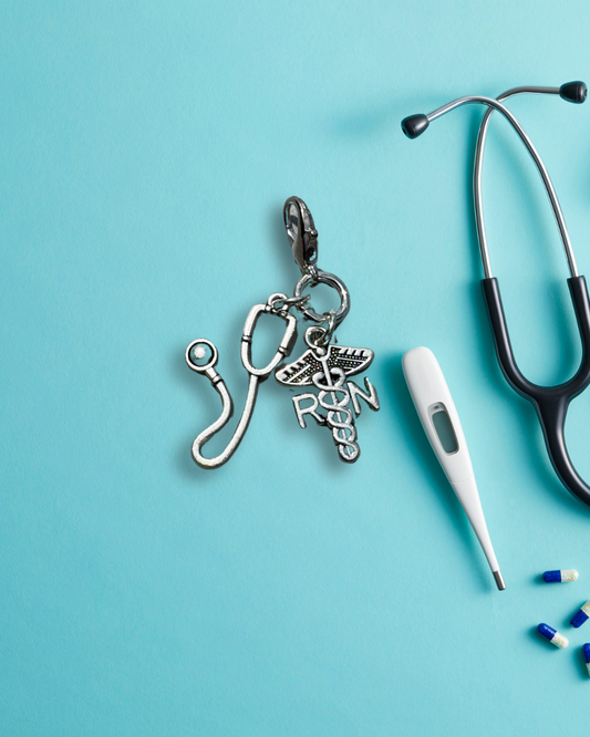 Badge Charm - RN & Stethoscope