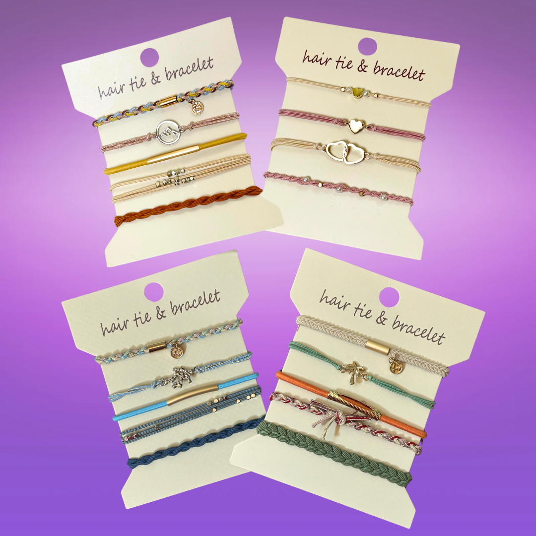 Hair tie bracelets