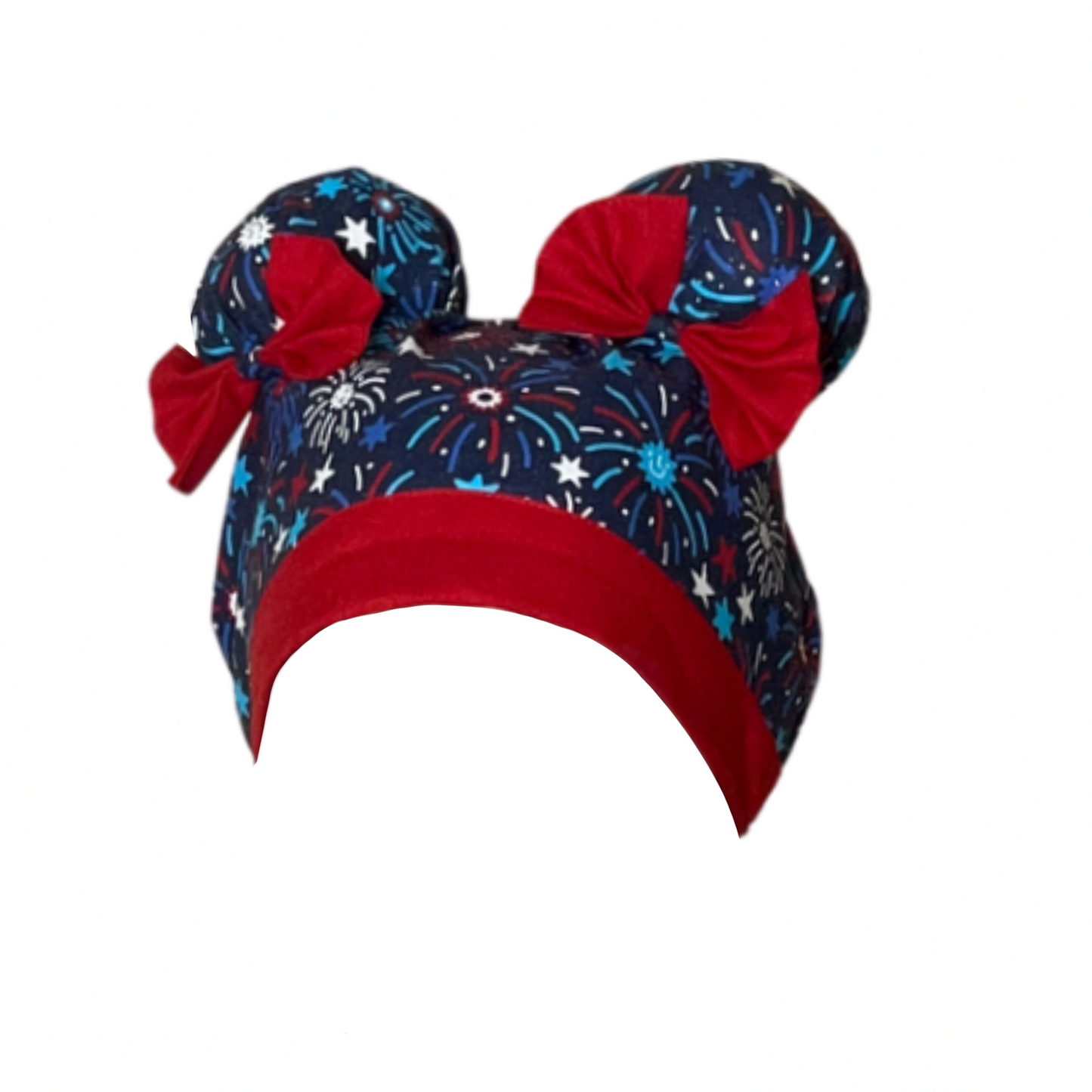 Fireworks ScruBunz - featuring Red White & Blue Firework Print on navyblue background