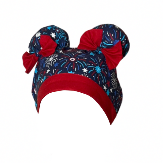Fireworks ScruBunz - featuring Red White & Blue Firework Print on navyblue background