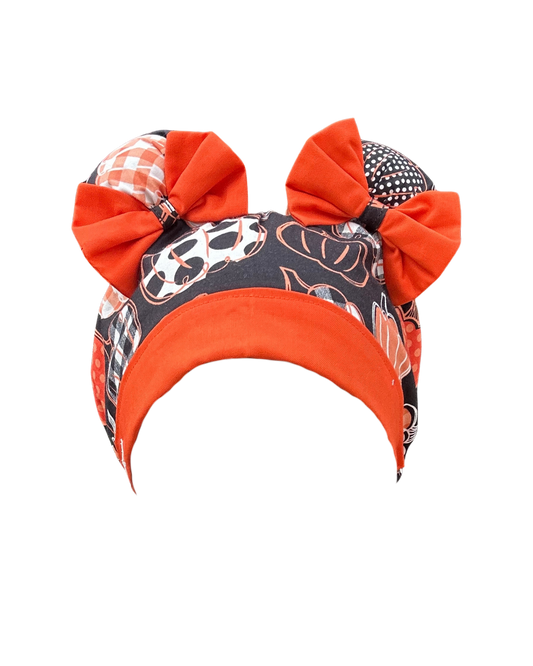 Hey Pumpkin ScruBunz – Featuring Autumn Vibes Scrub Cap for Nurses with Fall Colored Pumpkin Doodles