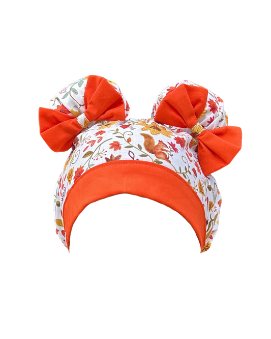 Autumn Daze ScruBunz – Featuring Autumn Leaves Scrub Cap for Nurses with Cute Mushrooms and Fall Colors