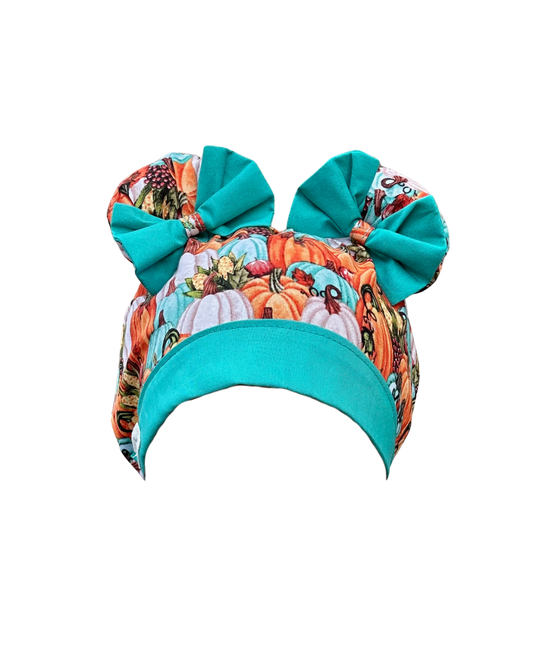 Pumpkin Patch ScruBunz – Featuring Fall Vibes Scrub Cap for Nurses with an Autumn Pumpkin Patch and a Pop of Color