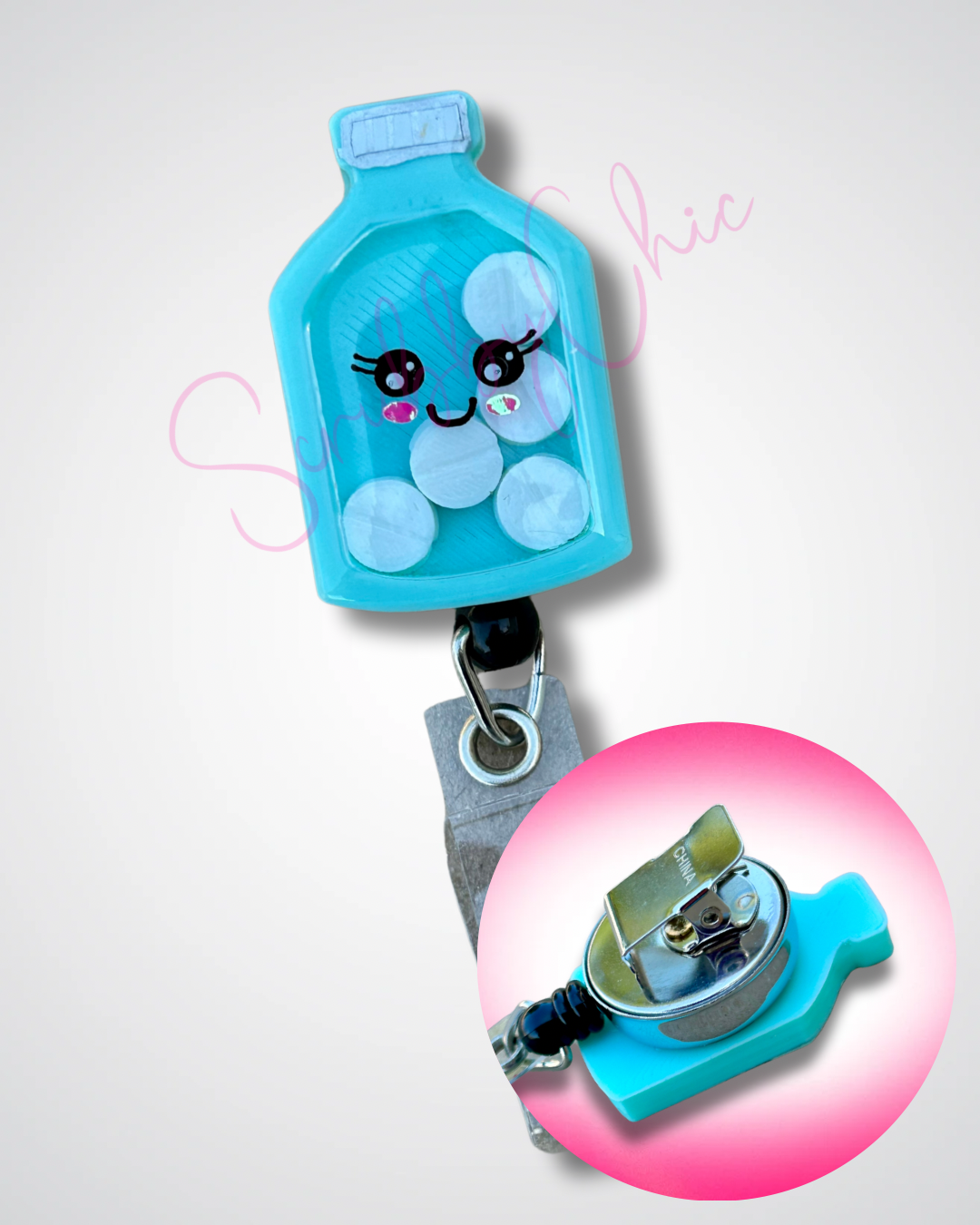 Badge Reel - Pill Bottle