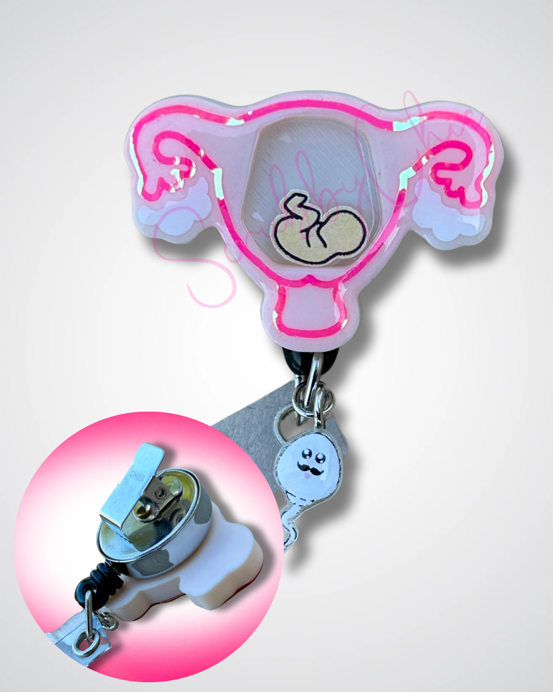 Badge Reel - Baby in Uterus
