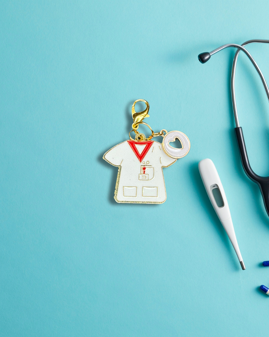Badge Charm - Nurse Scrub & Heart