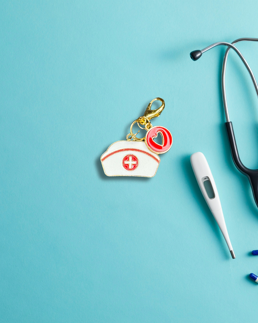 Badge Charm - Nurse Hat & Heart
